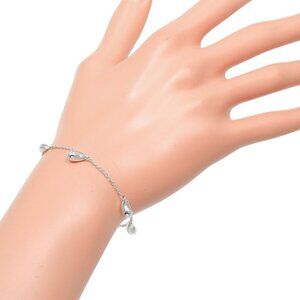 TIFFANY&Co. Teardrop 5 motifs Bracelet Silver925 6.2g Women